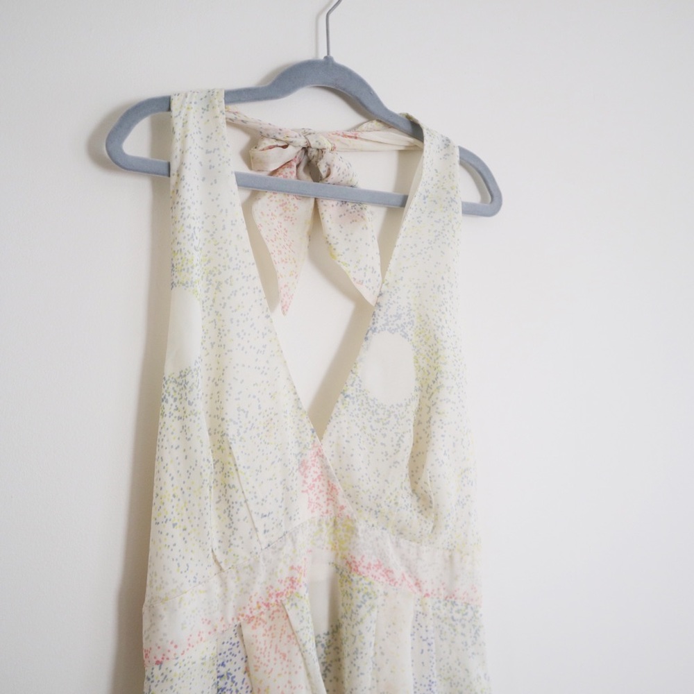 Madewell Eliot Silk Starburst Halter Maxi Dress - Picture 3 of 16